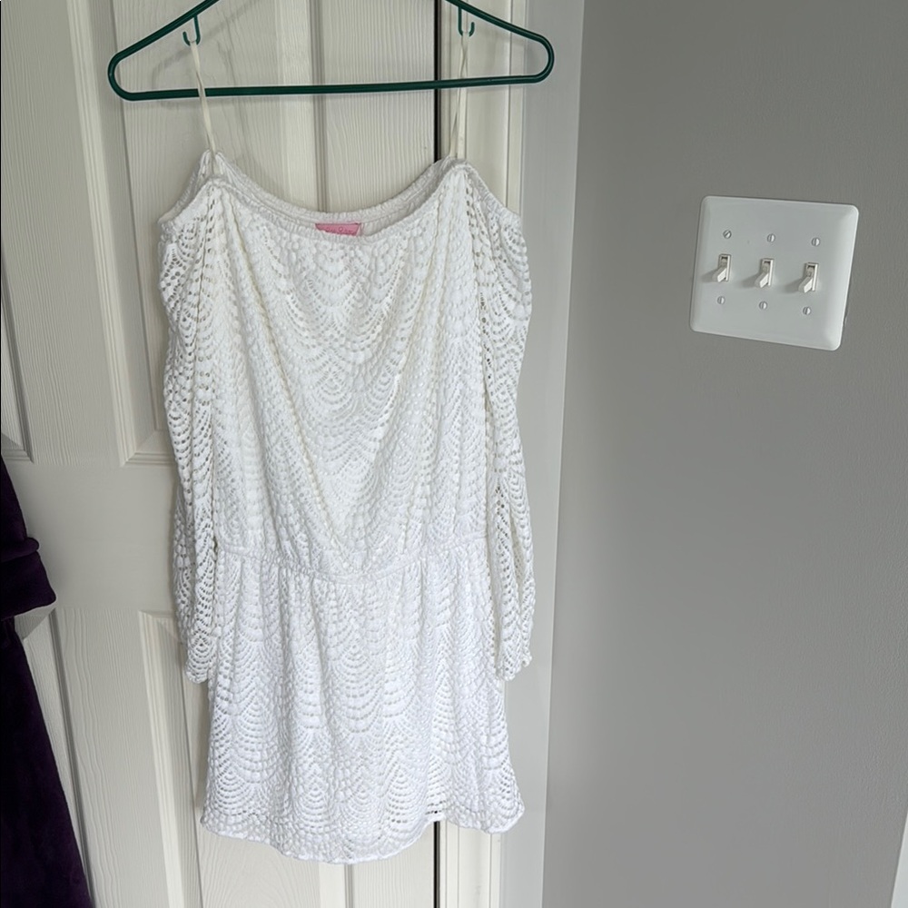 Elegant White Lace Romper Dress